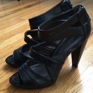Calvin Klein black platform heels